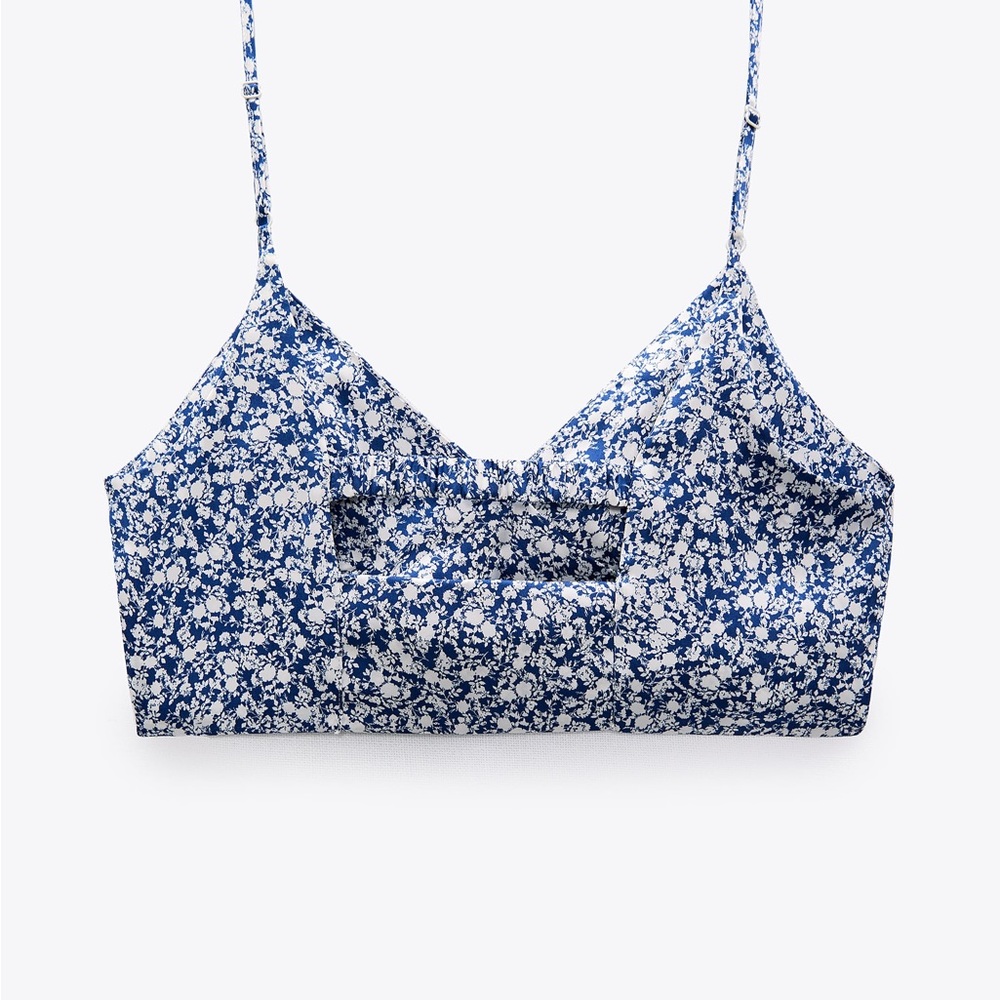 Zara Floral Print Top - Picture 1 of 11